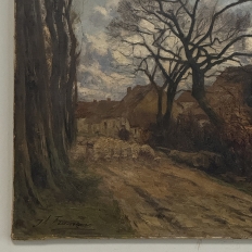 Late 19th Century Pastoral Oil Painting Signed J.B. François