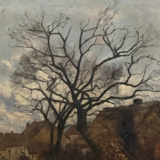 Late 19th Century Pastoral Oil Painting Signed J.B. François