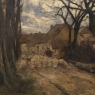 Late 19th Century Pastoral Oil Painting Signed J.B. François