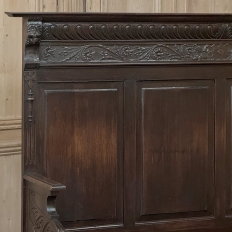 19th Century English Renaissance Revival Oak Hall Bench