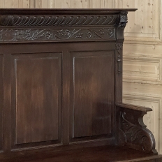 19th Century English Renaissance Revival Oak Hall Bench