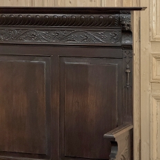 19th Century English Renaissance Revival Oak Hall Bench