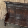 19th Century English Renaissance Revival Oak Hall Bench