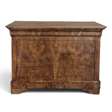 19th Century French Louis Philippe Walnut Commode