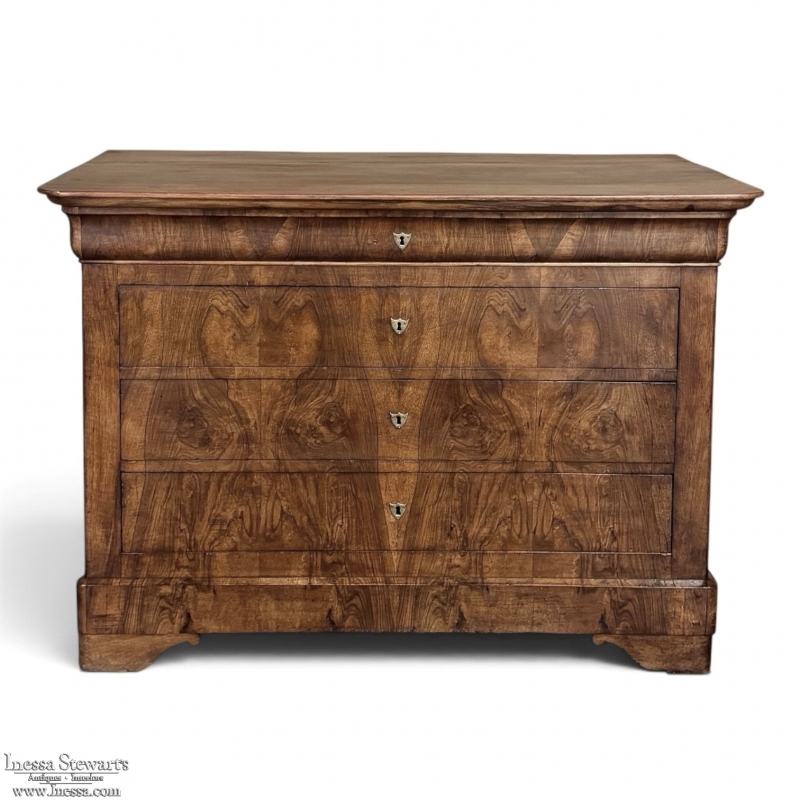 19th Century French Louis Philippe Walnut Commode