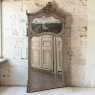 19th Century Country French Louis XV Stripped Oak Trumeau Mirror