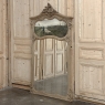 19th Century Country French Louis XV Stripped Oak Trumeau Mirror