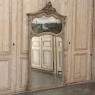 19th Century Country French Louis XV Stripped Oak Trumeau Mirror