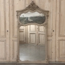 19th Century Country French Louis XV Stripped Oak Trumeau Mirror