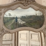 19th Century Country French Louis XV Stripped Oak Trumeau Mirror