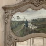 19th Century Country French Louis XV Stripped Oak Trumeau Mirror