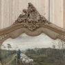 19th Century Country French Louis XV Stripped Oak Trumeau Mirror