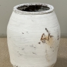 19th Century Greek Whitewashed Terracotta Olive Jar