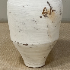 19th Century Greek Whitewashed Terracotta Olive Jar