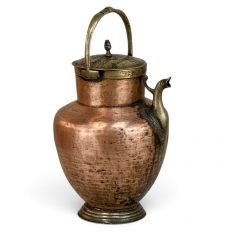 19th Century Copper and Brass Kitchen Watering Pot