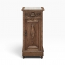 Rustic Antique Neoclassical Marble Top Nightstand ~ Pedestal