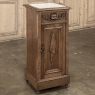 Rustic Antique Neoclassical Marble Top Nightstand ~ Pedestal
