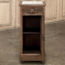 Rustic Antique Neoclassical Marble Top Nightstand ~ Pedestal
