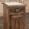 Rustic Antique Neoclassical Marble Top Nightstand ~ Pedestal