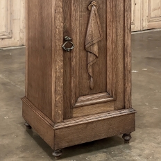 Rustic Antique Neoclassical Marble Top Nightstand ~ Pedestal
