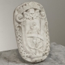 17th Century French Carrara Marble Heraldic Lion Crest with Cherub