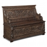 19th Century French Renaissance Revival Oak Trunk ~ Hall Bench
