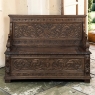 19th Century French Renaissance Revival Oak Trunk ~ Hall Bench