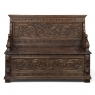 19th Century French Renaissance Revival Oak Trunk ~ Hall Bench