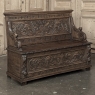 19th Century French Renaissance Revival Oak Trunk ~ Hall Bench