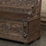 19th Century French Renaissance Revival Oak Trunk ~ Hall Bench