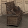 19th Century French Renaissance Revival Oak Trunk ~ Hall Bench