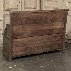 19th Century French Renaissance Revival Oak Trunk ~ Hall Bench