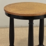 French Art Deco Period Empire Style Round End Table with Birdseye Maple Top