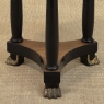 French Art Deco Period Empire Style Round End Table with Birdseye Maple Top
