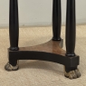 French Art Deco Period Empire Style Round End Table with Birdseye Maple Top