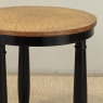 French Art Deco Period Empire Style Round End Table with Birdseye Maple Top