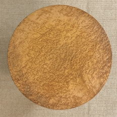 French Art Deco Period Empire Style Round End Table with Birdseye Maple Top