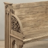 19th Century Gothic Revival Stripped Oak & Fruitwood Deacon’s Bench