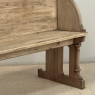 19th Century Gothic Revival Stripped Oak & Fruitwood Deacon’s Bench