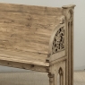 19th Century Gothic Revival Stripped Oak & Fruitwood Deacon’s Bench