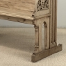 19th Century Gothic Revival Stripped Oak & Fruitwood Deacon’s Bench