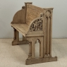 19th Century Gothic Revival Stripped Oak & Fruitwood Deacon’s Bench