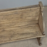 19th Century Gothic Revival Stripped Oak & Fruitwood Deacon’s Bench