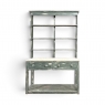 19th Century English Painted Pine Dresser with Plate Rack