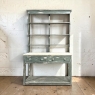 19th Century English Painted Pine Dresser with Plate Rack