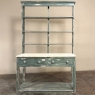 19th Century English Painted Pine Dresser with Plate Rack
