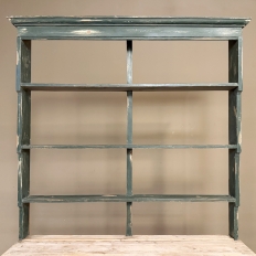19th Century English Painted Pine Dresser with Plate Rack