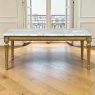 French Louis XVI Giltwood Coffee Table with Carrara Marble