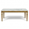 French Louis XVI Giltwood Coffee Table with Carrara Marble