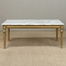 French Louis XVI Giltwood Coffee Table with Carrara Marble